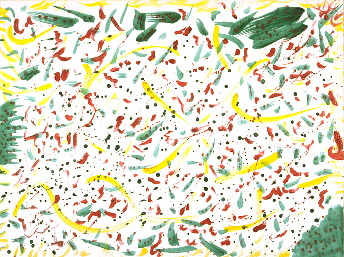 Yellow and red swirls